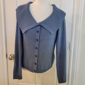 St. John Sport button up large collar sweater size XS